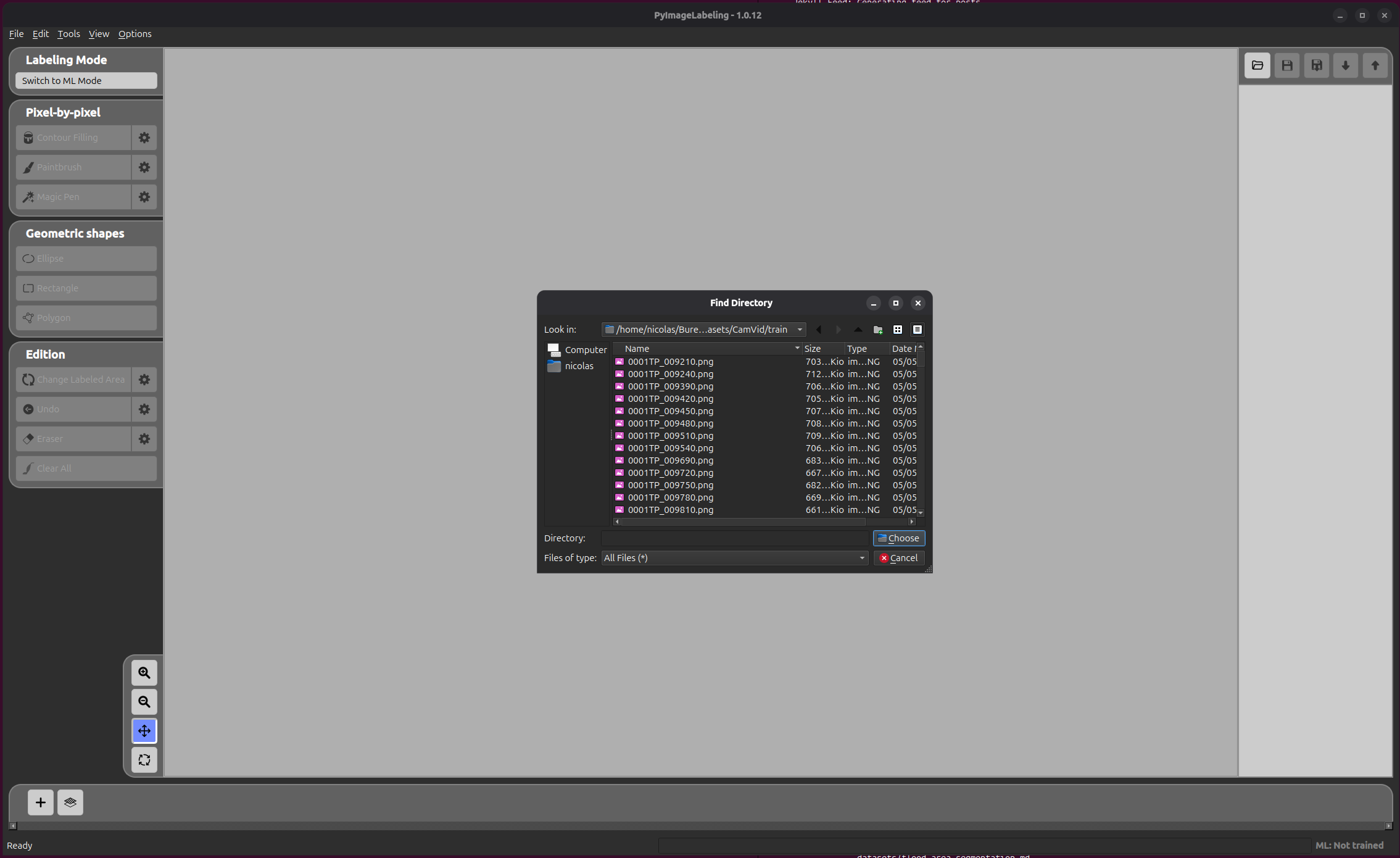 Open images folder