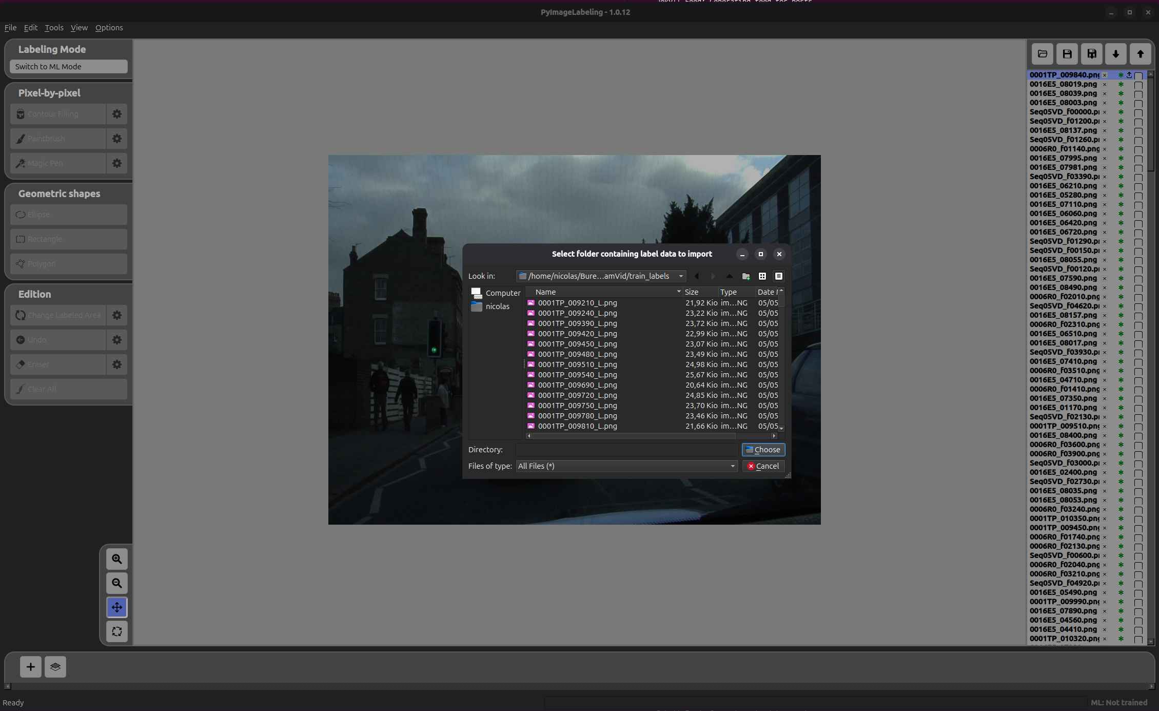 Select annotations folder